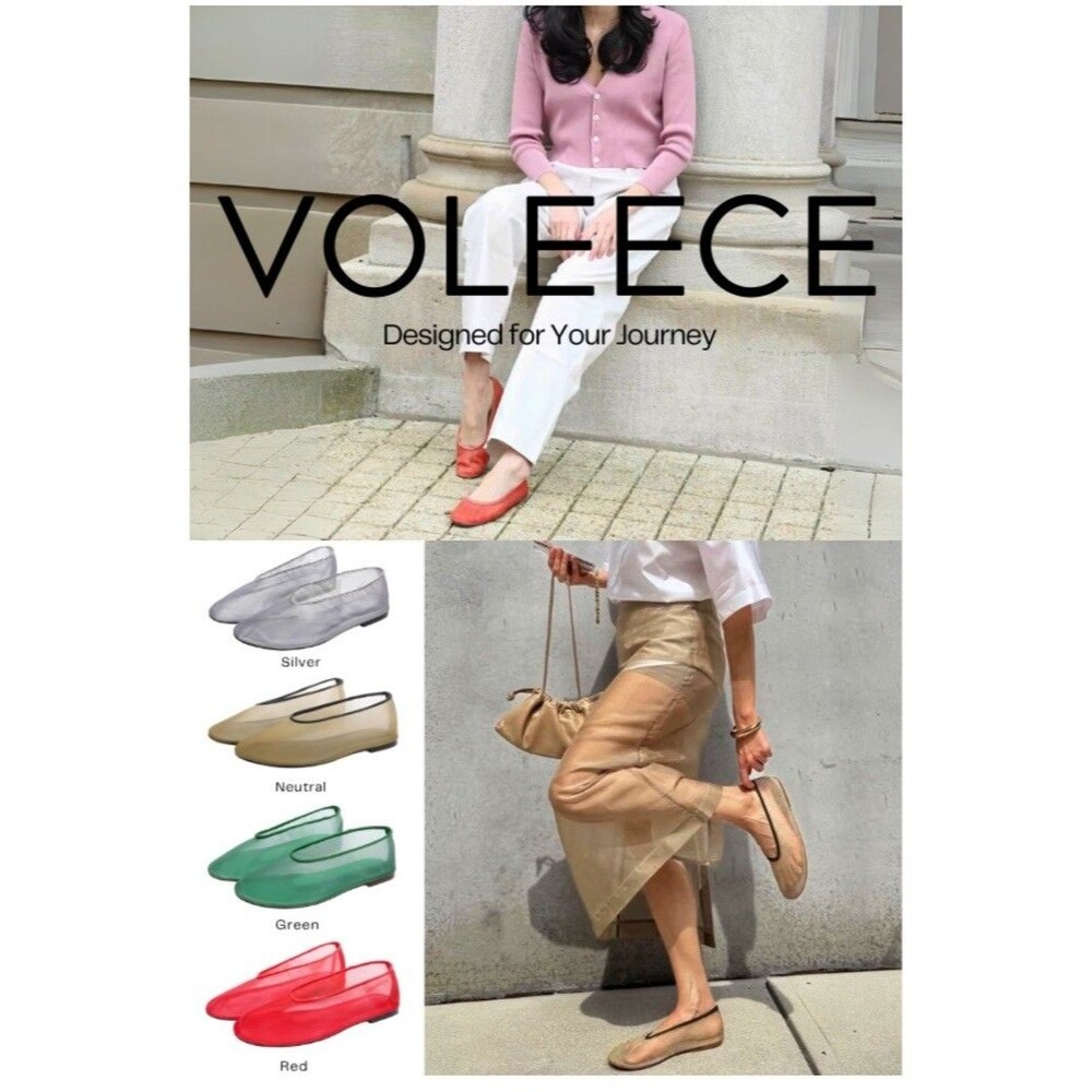 Mesh Ballet Flats for Women Round Toe Slip On Ballerina Mary Jane Shoes Size 8.5 - Picture 8 of 10